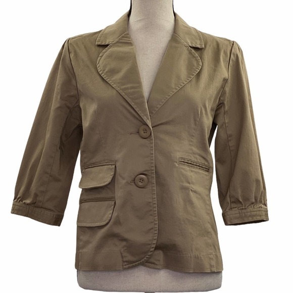 NEW Directions Tan Blazer Jacket Size Small - Picture 1 of 9